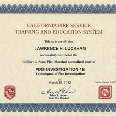 Fire Investigation 1B
